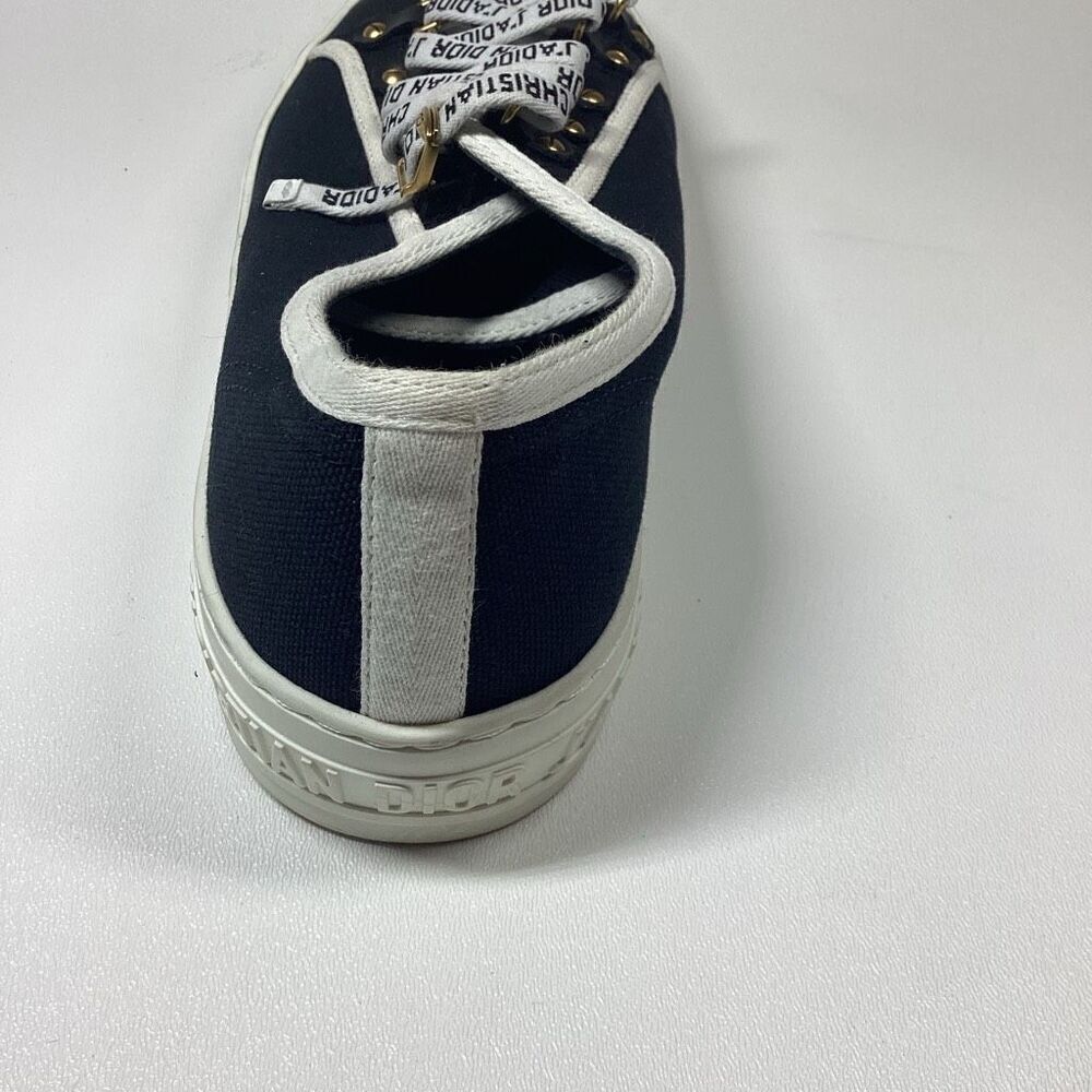 SINGLE SHOE ONLY LEFTChristian‎ Dior Walk'n'Dior Sneaker Black Cotton Canvas - Picture 8 of 13